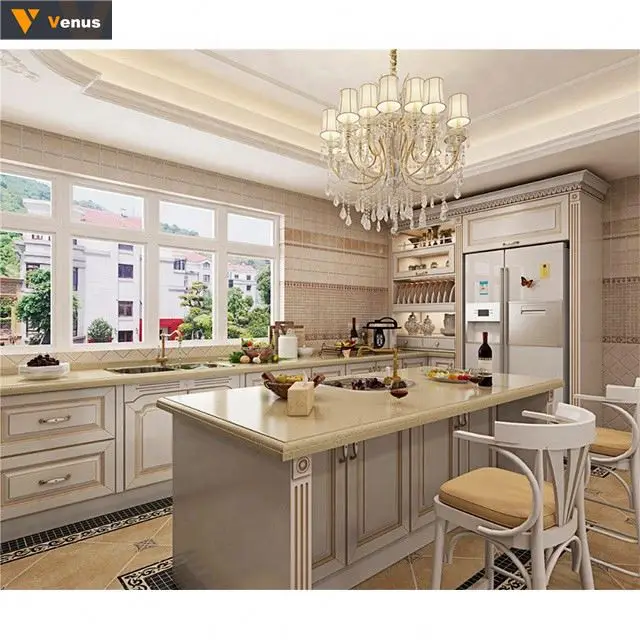 Quality automatic lift kitchen cabinet middle east project free design modern modular luxury kitchens