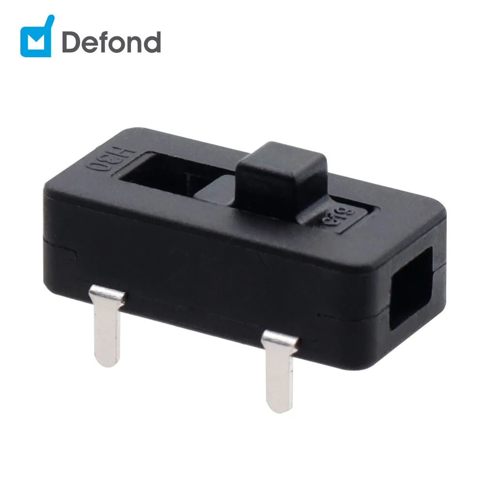 2 position sliding switches pcb hole dimension Defond CSJ-1206-PCP31-01R spdt slide switch for Curling Iron
