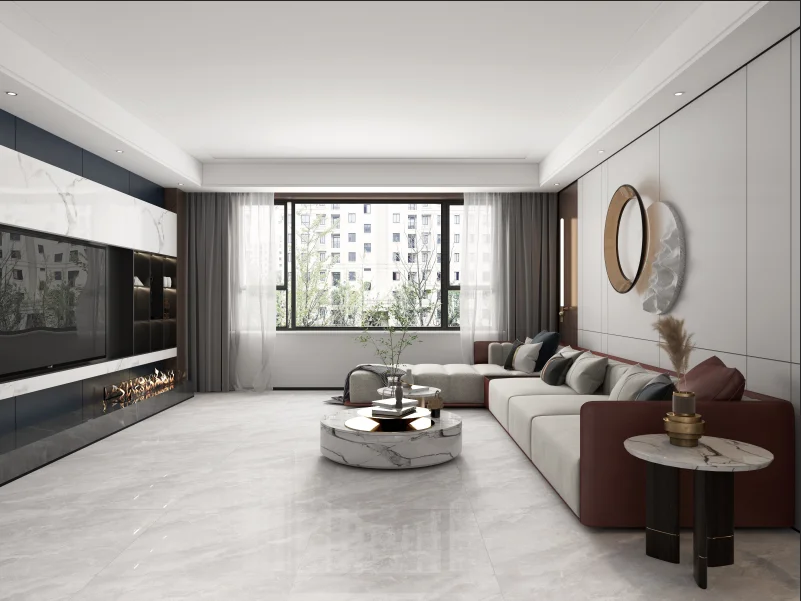 Marble Full Body Floor Porcelain Rustic Ceramic Tile Polished Indoor Exterior Walls 80x80cm Modern Karl Grey Tiles