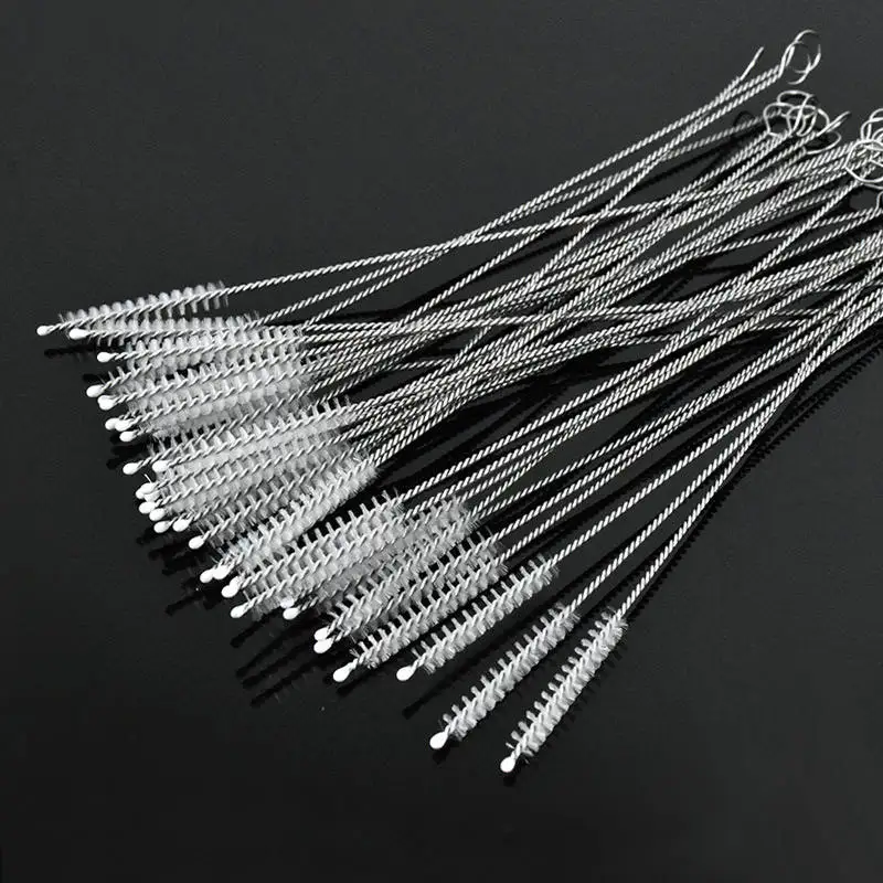 Hot sale Stainless Steel Cleaning Brushes glasses Nylon Straw Cleaners For Drinking Pipe
