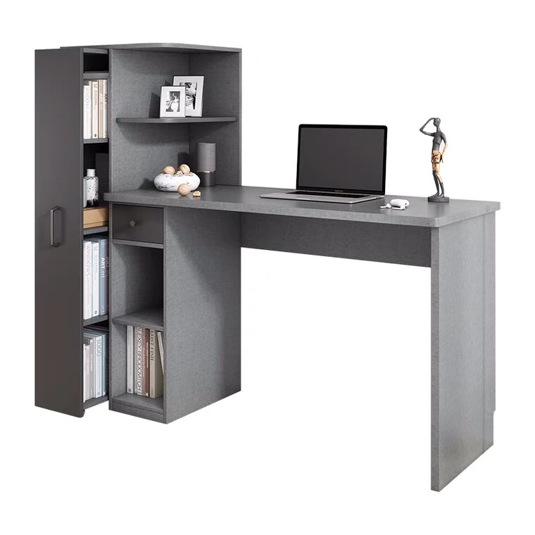 Home Office Wooden Student Study Writing Desk Table Computer Desks with book shelf storage rack