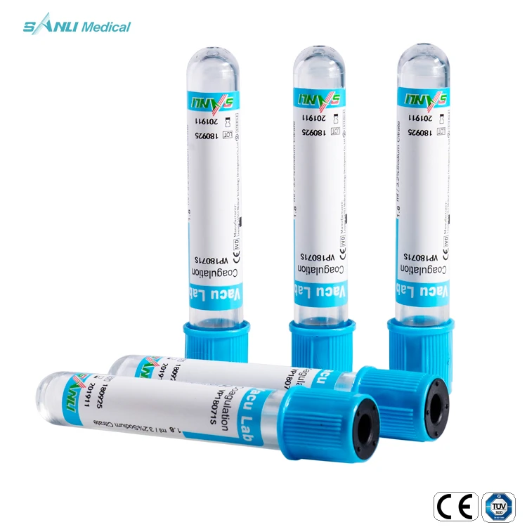 Vacuum Surgitech Blood Sample Collection Tube Tubes with Gel Machine Production Line 10ml Blue Top PT Tube 3.2% Sodium Citrate