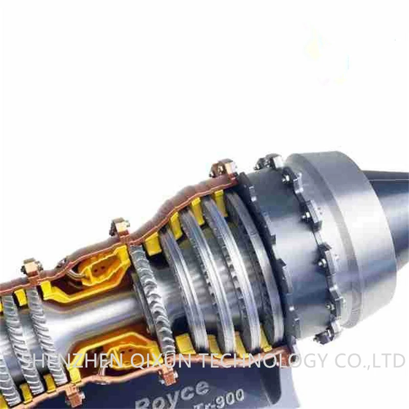 DLL719 Cool Souvenir Gift Rechargeable 3D Print Aircraft Turbofan Engine Model with LED Lights