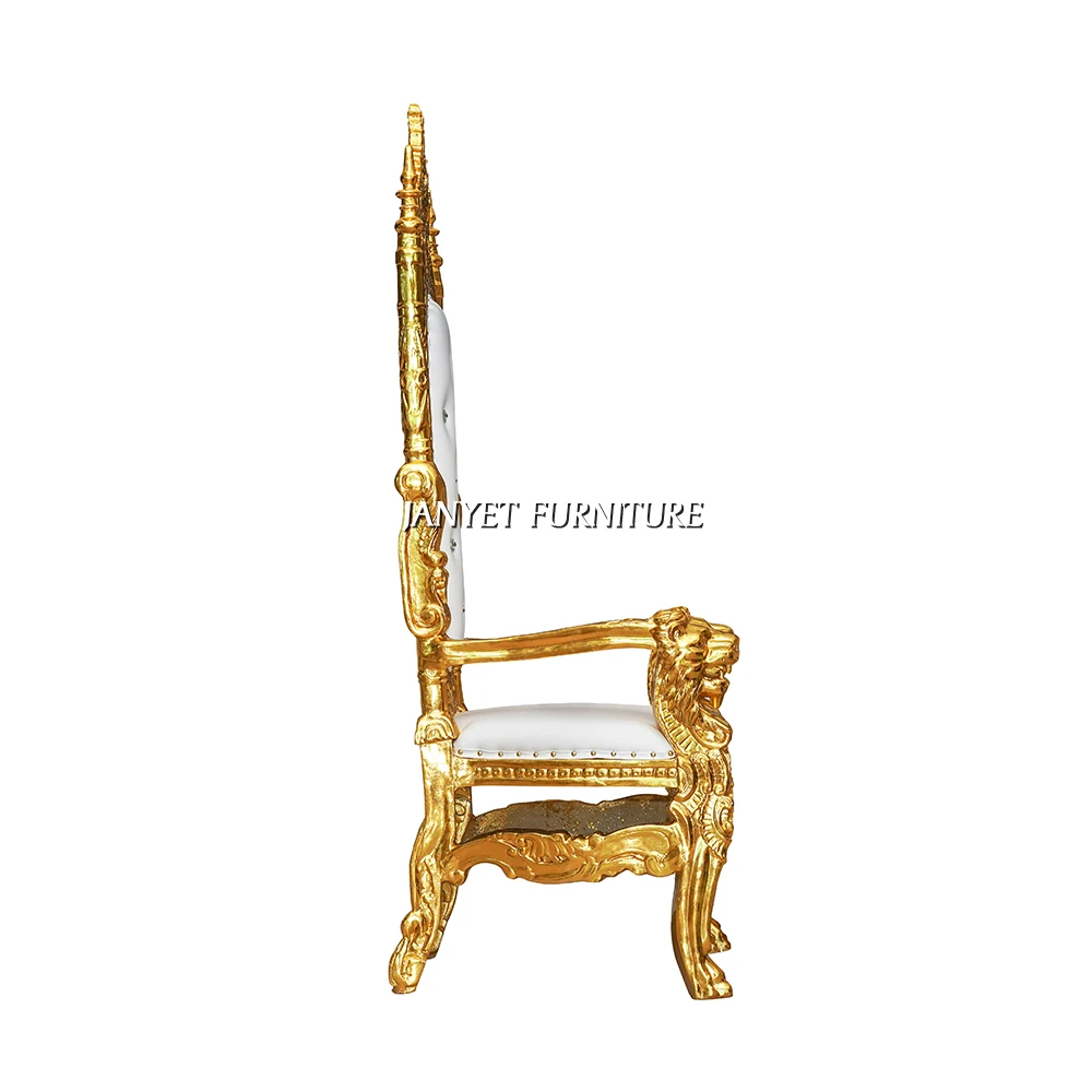 Big Lots gold high back henry king lion throne chair