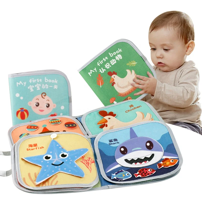 Baby Cloth Book Baby Develops Brain Power Unrippable Cloth Book Sound Paper Stereo Book Early Learning Cognitive Toy