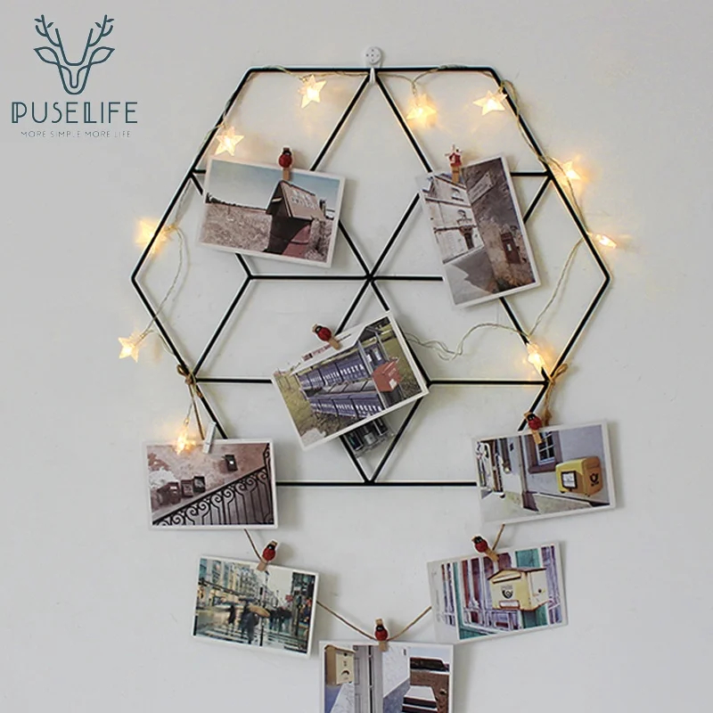  Металлическая сетка Настенная для мебели декоративный светильник держатель принимаем OEM & ODM декор фото вешалка украшение дома