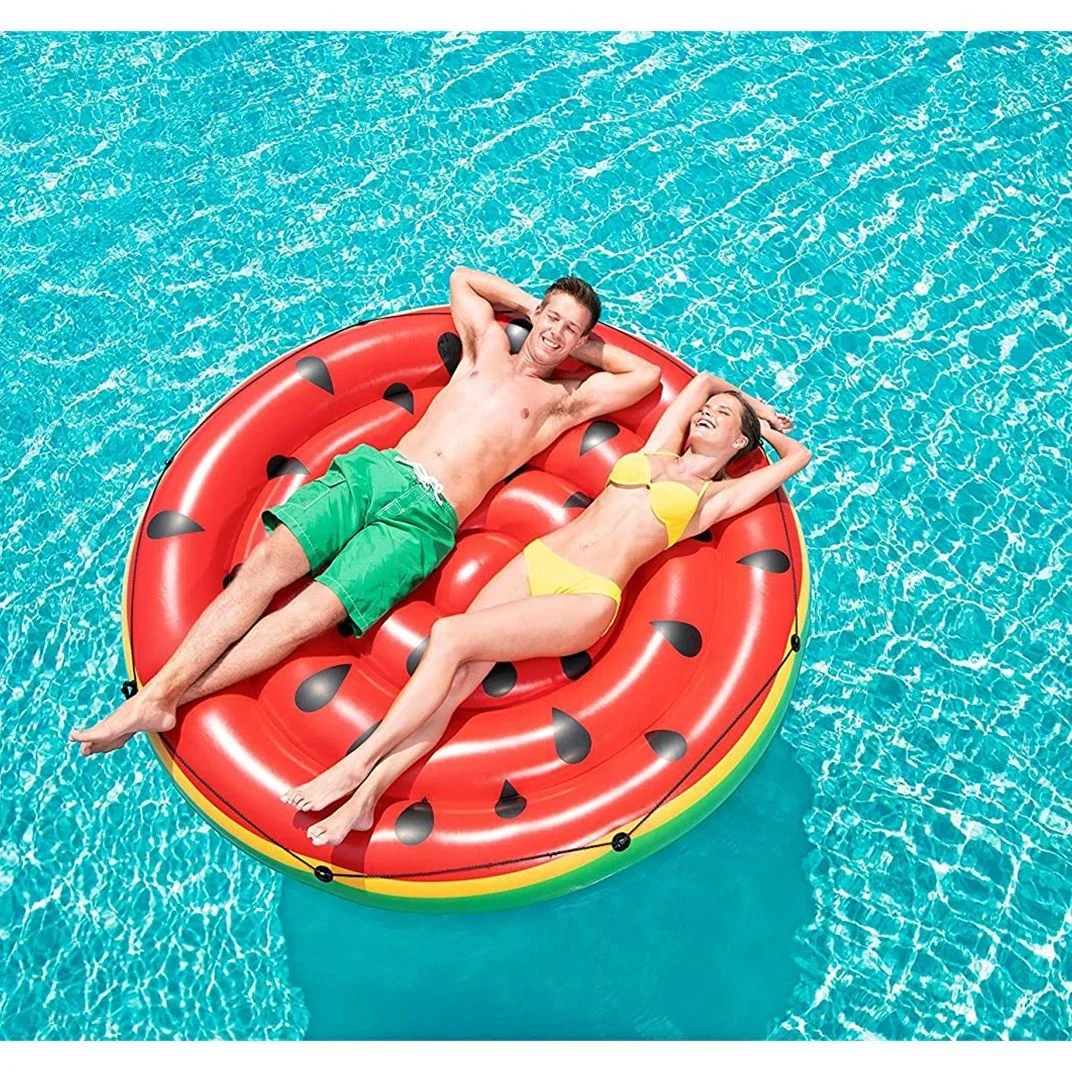 Wholesale Hot Red Swimming Inflatable Half Watermelon Water Floating Bed Pool Float Toy