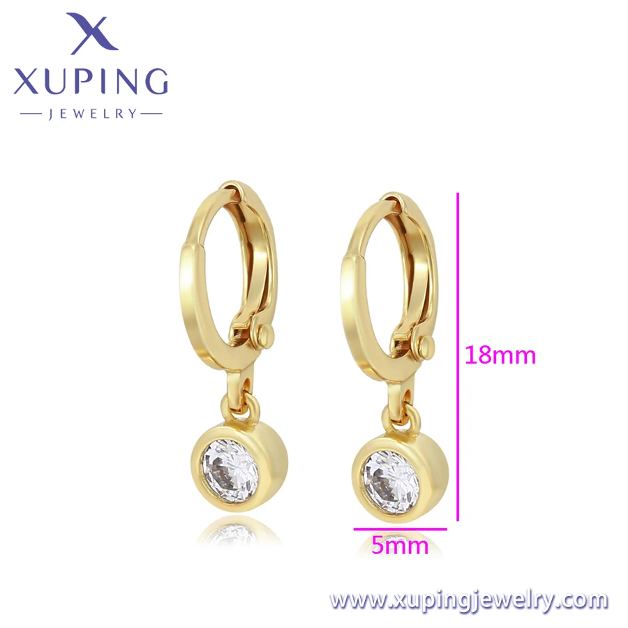 A00919943 xuping Jewelry Fashionable Special Shaped 14K Gold Plate Charm Diamond Pendant Earrings