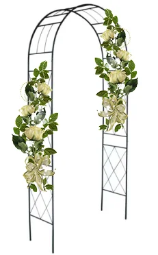 Outdoor Metal Rose Garden Arch with Round Top