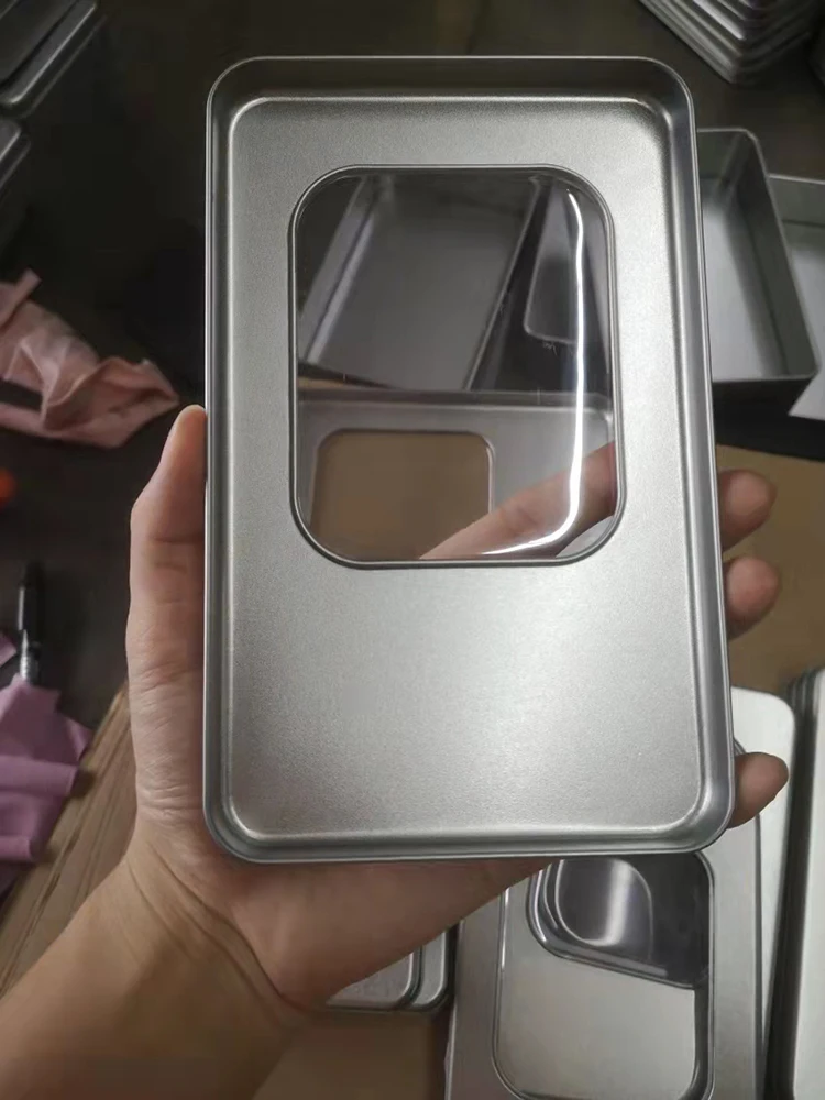 Promotional gifts tin box custom for food toy usb storage square round heart shape metal tin plate box case