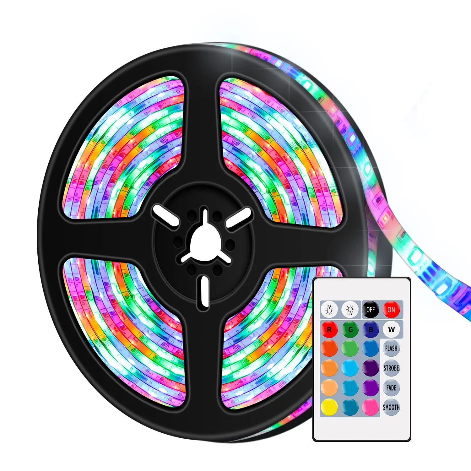 Home Decoration 120eds 2M 5050 Self-adhesive Wifi Controller Smart RGB Led Strip with Google Alexa