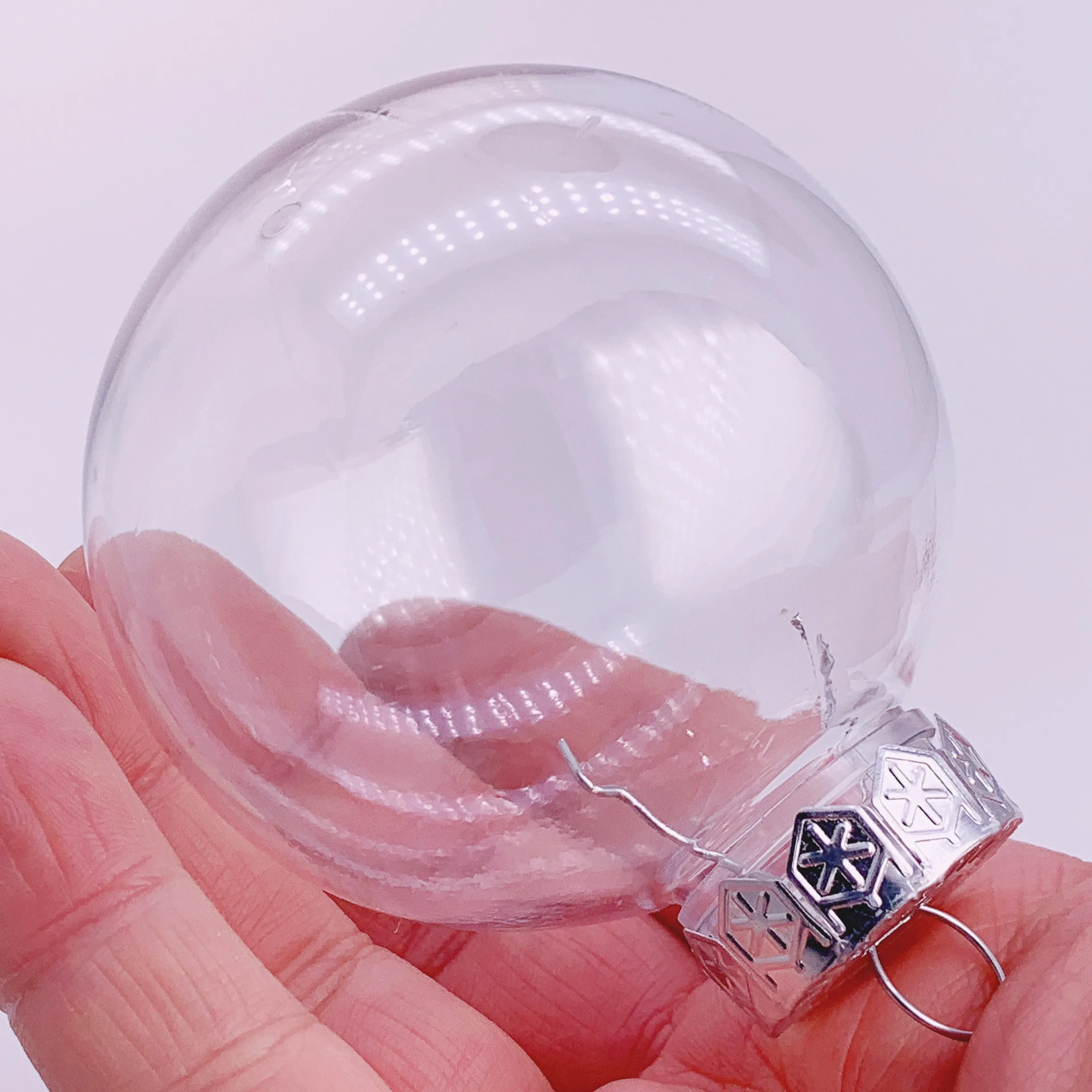 DIY пластиковая разборная/небьющаяся прозрачная Рождественская елка украшение 7 см шар