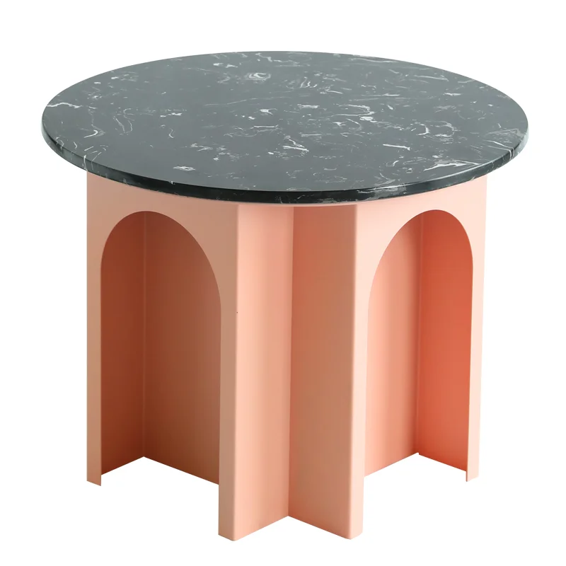 2020 бесплатный образец мебель для гостиной красочный дешевый боковой стол с мрамором