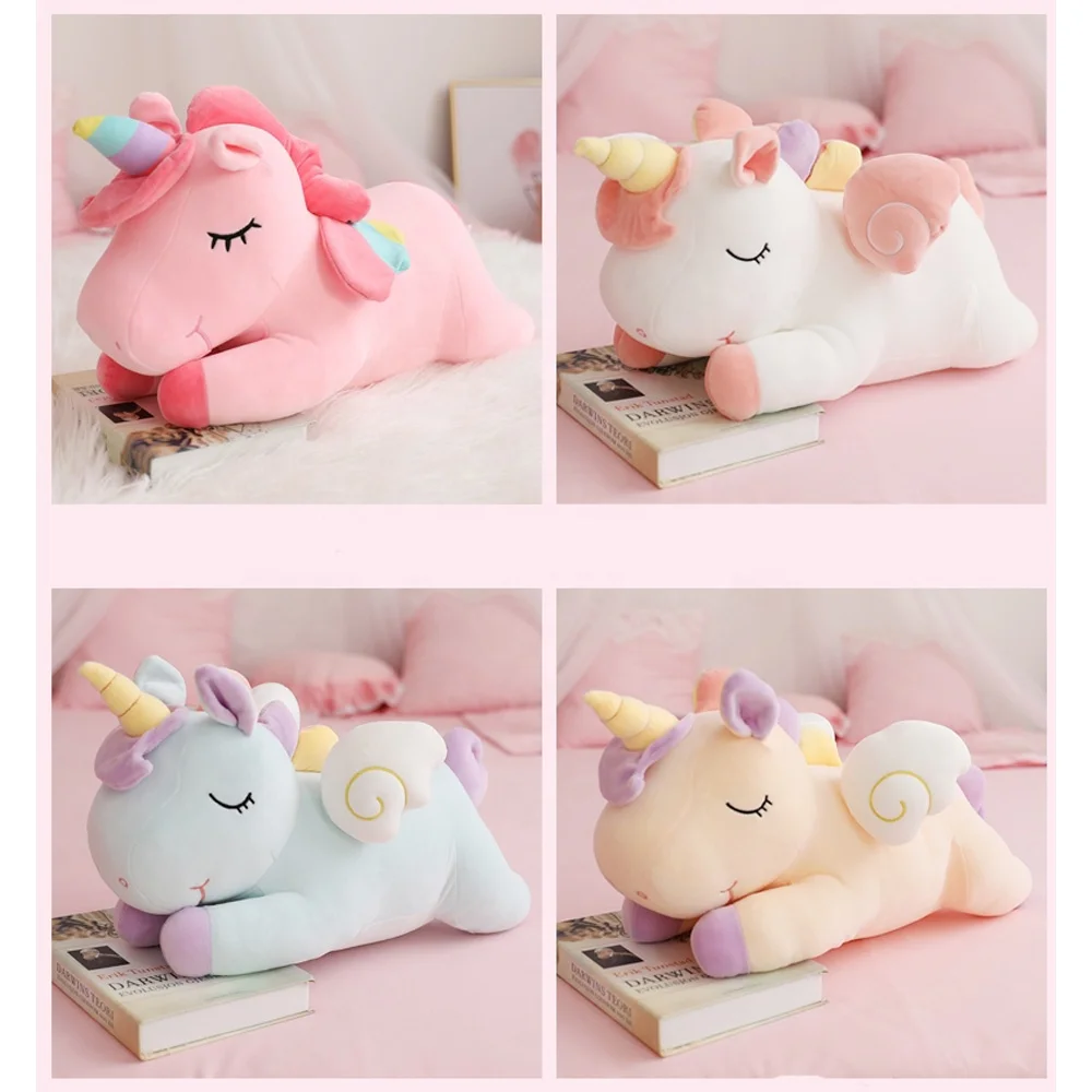 Animal decorative pillow free sample unicorn plush toy stuffed Unicorn cushion Cute large unicorn stuffed animal