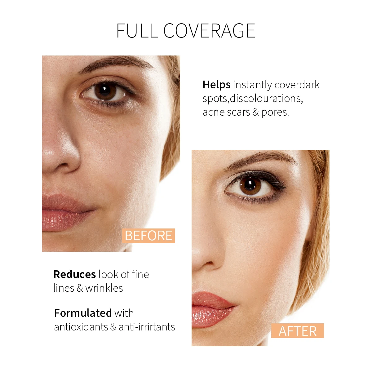MENOW Professional Face Makeup Cosmetics Moisturizing BB cream Waterproof and High Coverage Mint BB Cream bb cream foundation