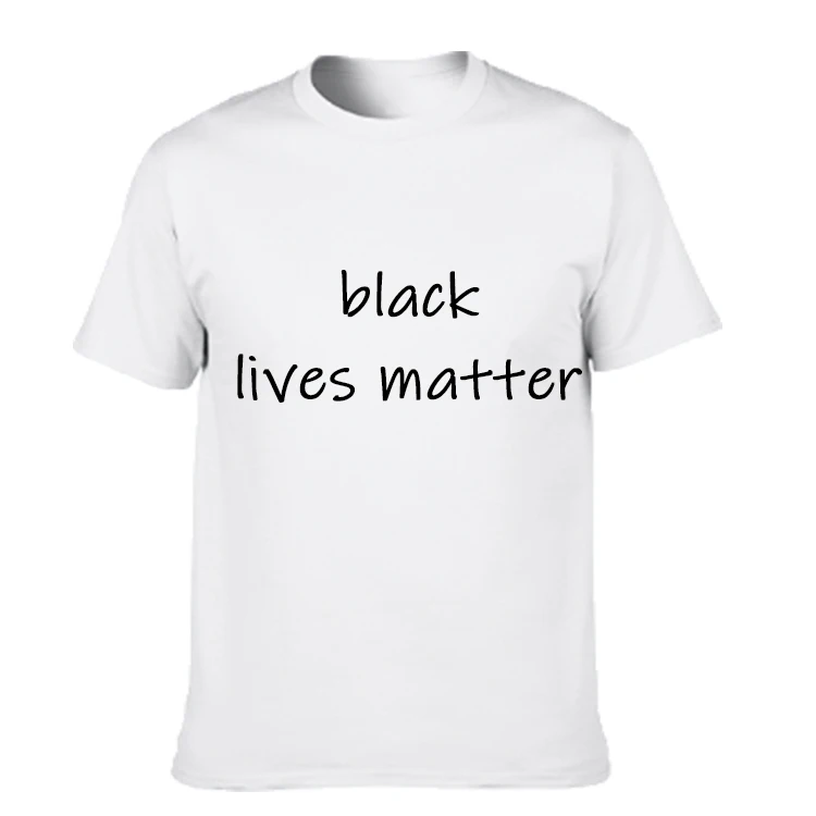 Stop racial discrimination wholesale t shirt good quality custom cotton tshirts about black lives matter