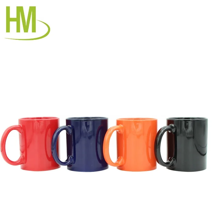 Hot Red Ceramic Mug with Santa and Deer Minimalist Design Handgrip Shape for Back to School or Christmas Gift