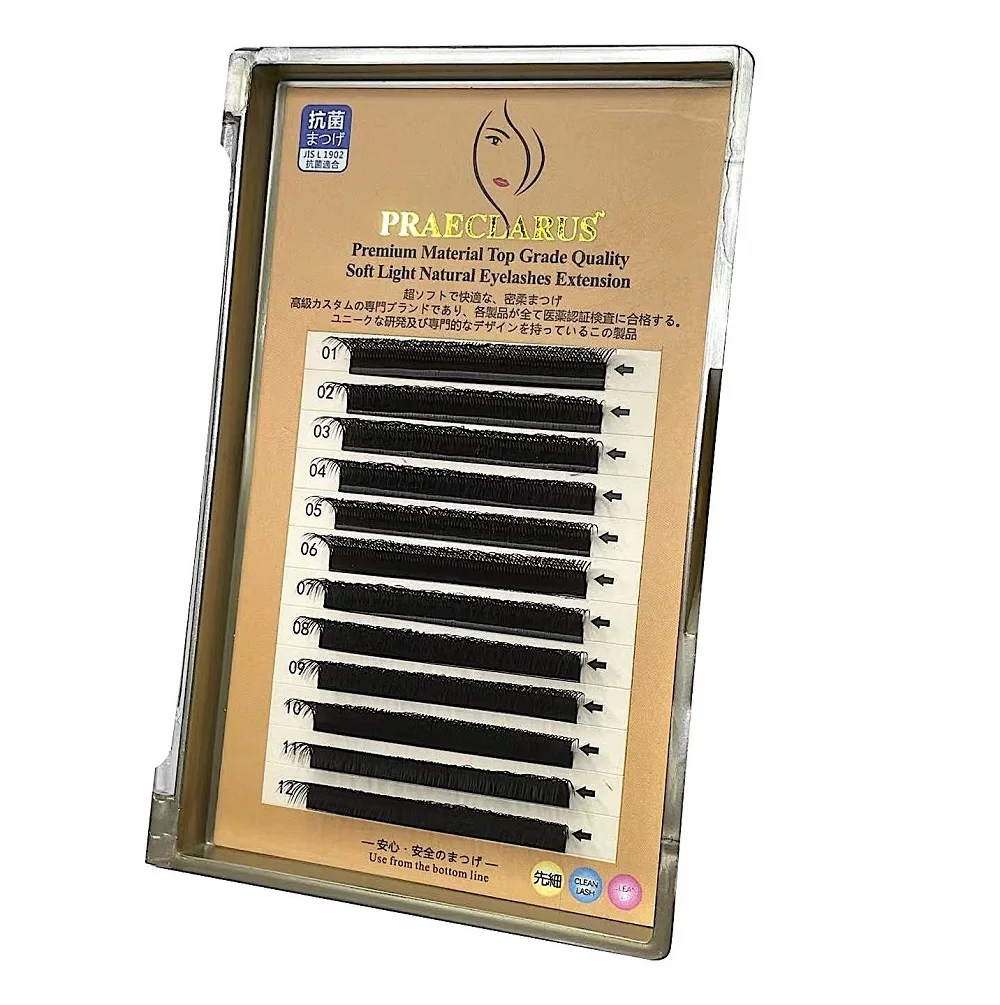 High quality 0.07mm Premade volume fans eyelash extensions 3D W Lash J B C D DD Curl qingdao eyelash