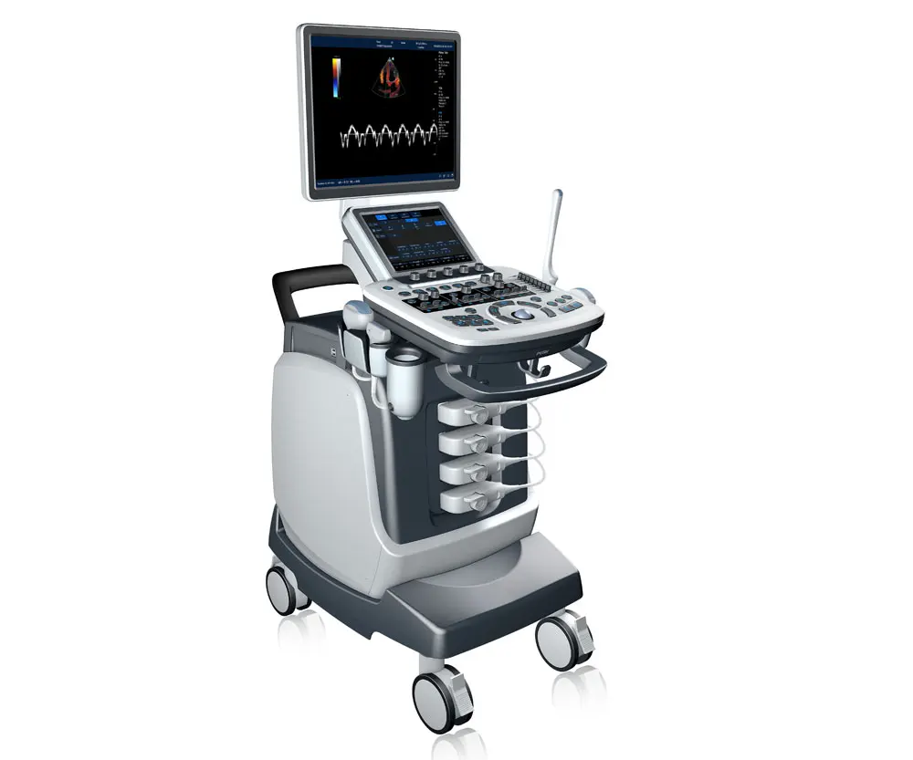 19-Inch Trolley Type Full Digital LCD Color Doppler Ultrasound Machine with 10.4 Inch Touch Screen Medical Instruments