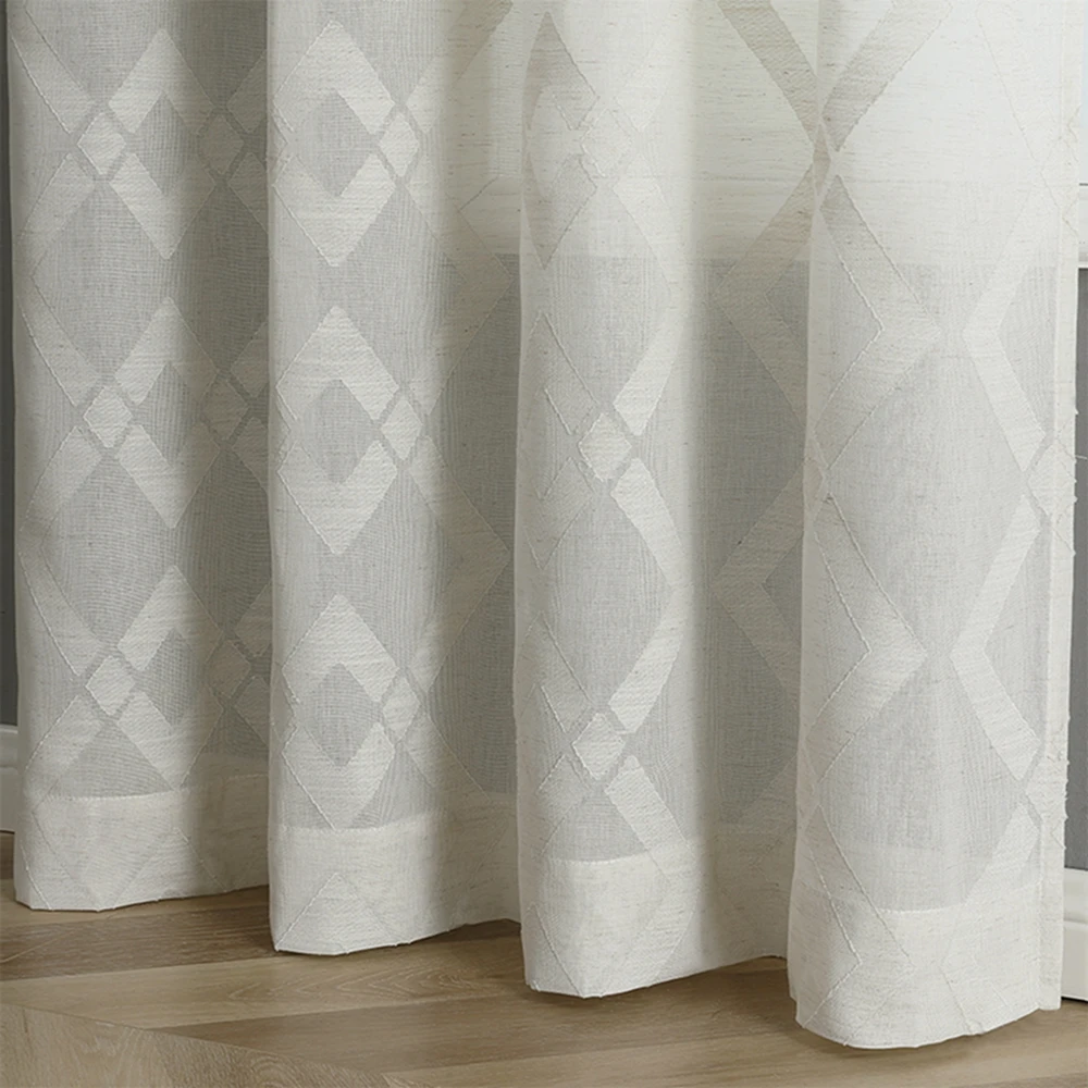 OWENIE Vintage Romantic Salon Window Curtain Sheer Living Room Drapes and Curtains