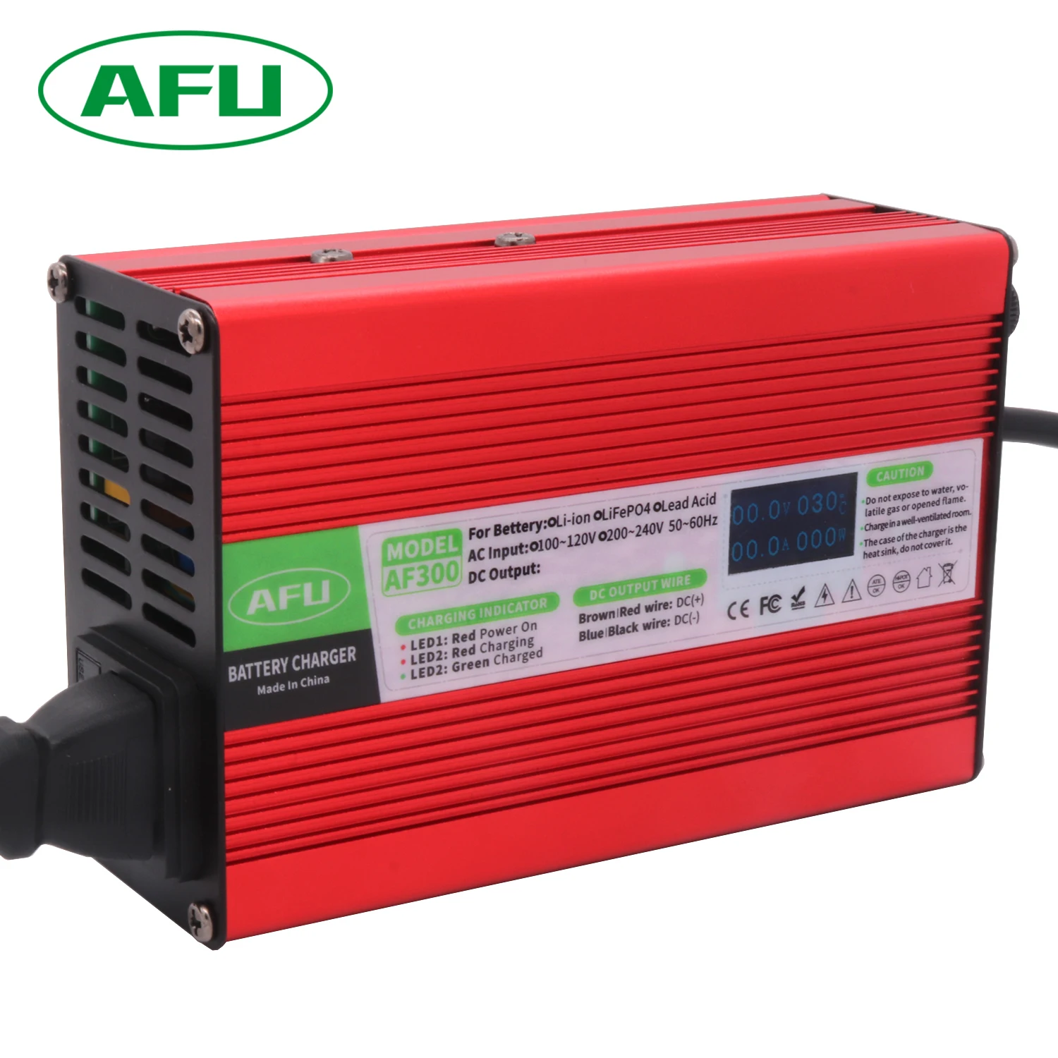Efficient And Intelligent 54.6V 4A Li-ion Battery Charger With Charging Display For 13S 48.1V Li-ion Battery 48V Battery Charger