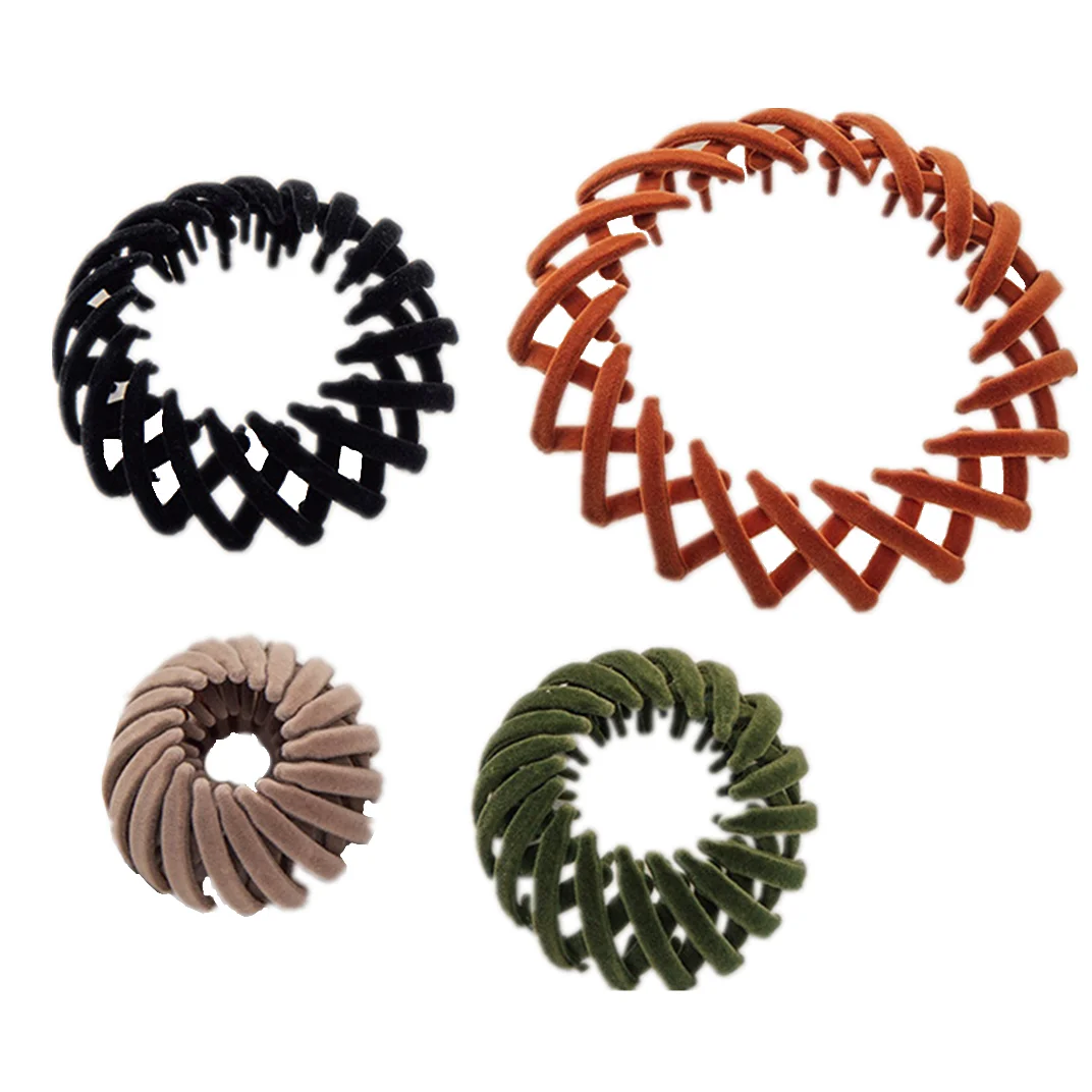 Новые корейские аксессуары для волос с ворсовым покрытием Пряжка для конского хвоста зажим для волос заколка для волос ленивые заколки для волос флокирующие птичьи гнезда резинки для волос