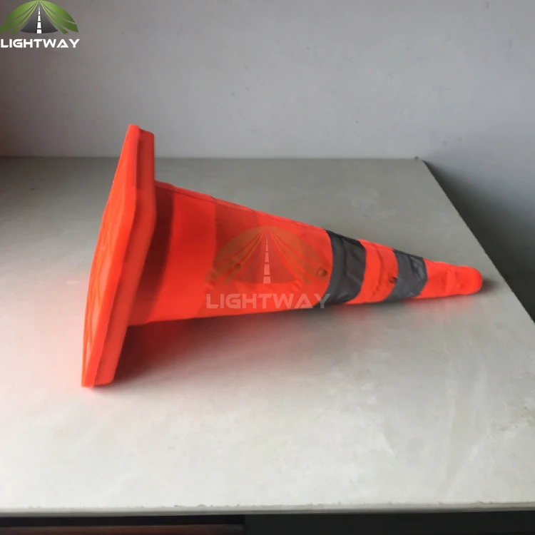 traffic cones suppliers durable warning lights collapsible traffic road cones safety with reflective for sale
