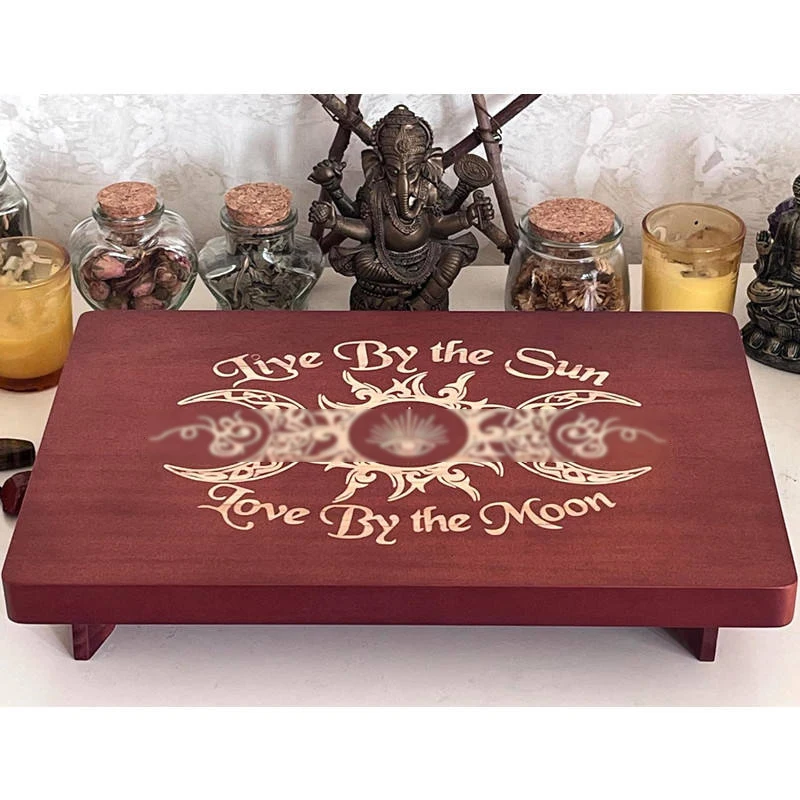 Алтарь для медитации маленький алтарь деревянный ведьмы Wiccan Alter Table буддийская святыня