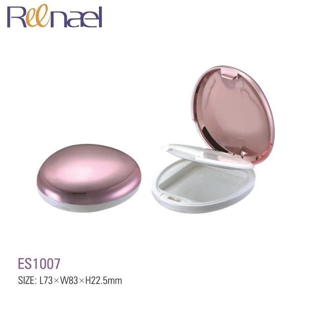 Round shape empty plastic blusher compact makeup diameter 54mm wadah untuk blush on