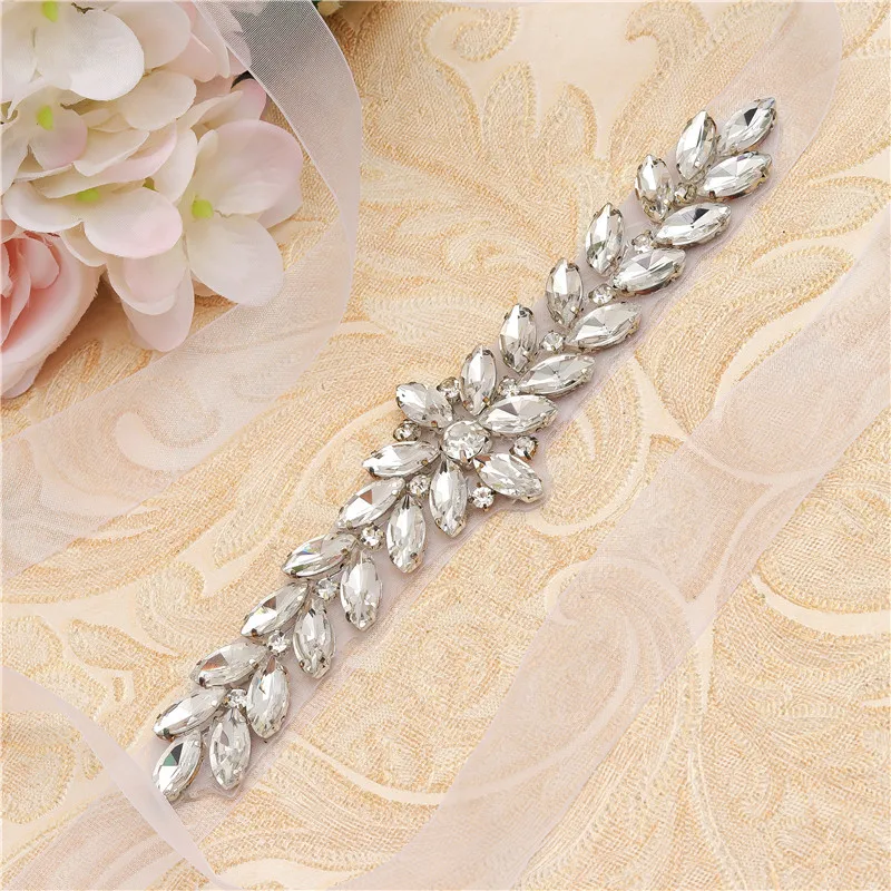 Hot Sell Handmade Crystal Rhinestone Belt Bridal Jewelry Wedding Accessories Wedding Bridal Sash Belts With Ribbon