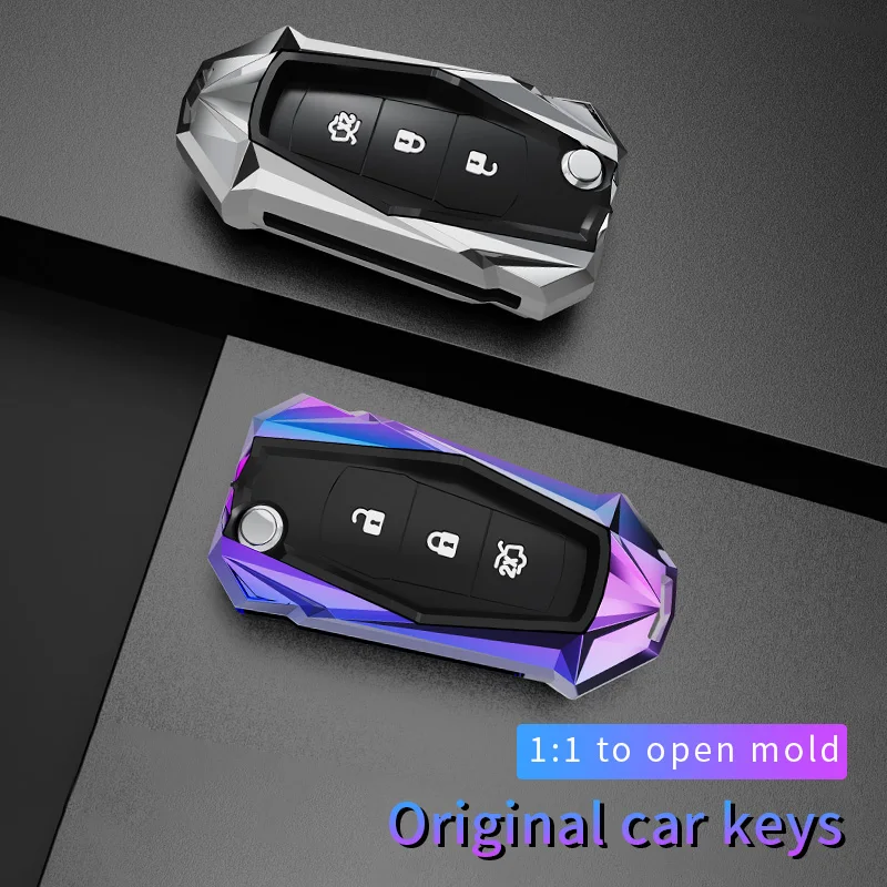 Car Remote Key Cover Protect Holder Zinc alloy Case Accessories Keychain Shell Bag for Ford car accessories 2022