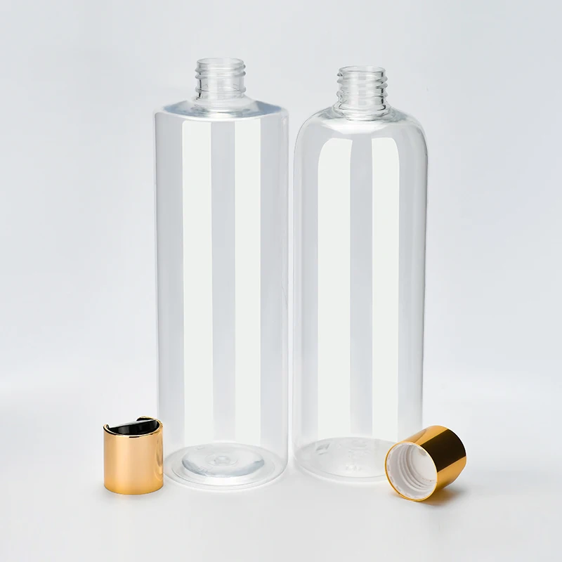 Cosmetic container 10ml 50ml 100ml 120ml 150ml 200ml 250ml 500ml shampoo shower gel PET plastic bottle with disc cap