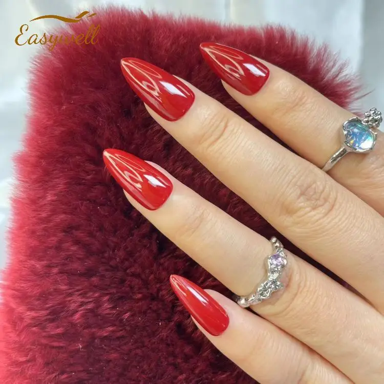 New Btartbox artificial fingernails package box Gel nail extension with glue  kiss nails press on