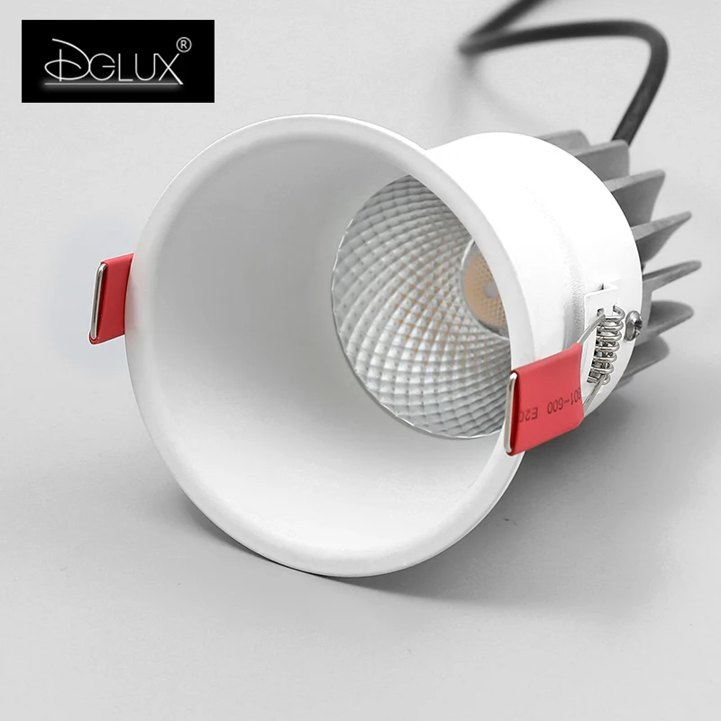 DGLUX профессиональный анти-ослепляющий ra>90 утопленные светодиодные маленькие крытые прожекторы 5/10/15/20 Вт прожектор безопасности для домашнего