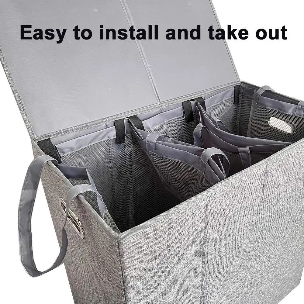 2022 big custom folding storage box portable mesh top-selling large capacity foldable laundry hamper