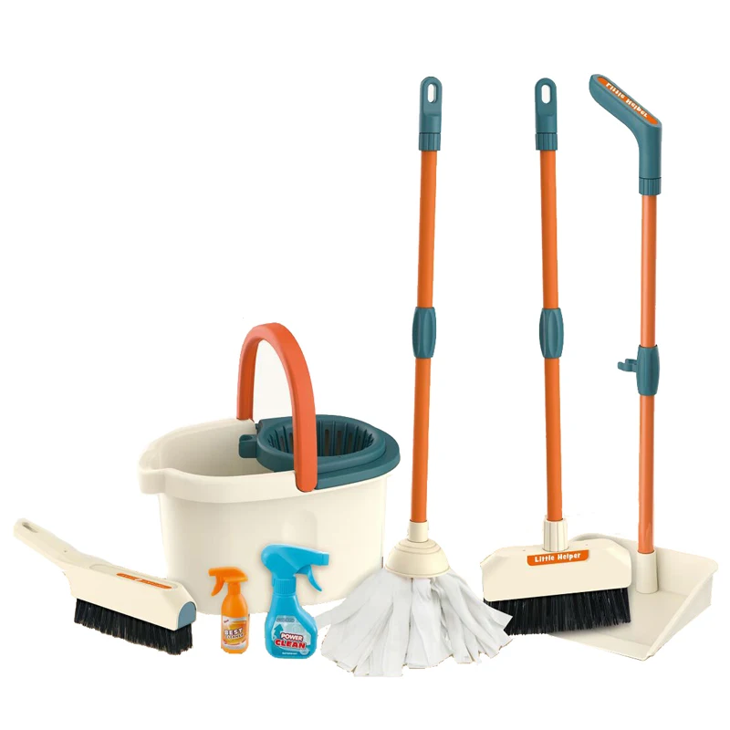 New Design Children Pretend Role Play Toy Simulation Cleaning Set Toy Kids Household  Simulation Sanitary