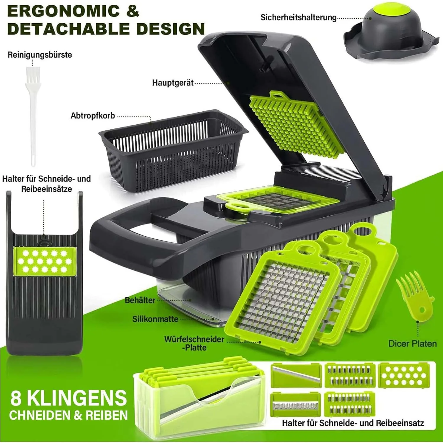 Hot Selling Kitchen Multi 12 in 1 Manual Mandoline Fruit Vegetable Cutter Onion Dicer Veggie Slicer Vegetable Chopper