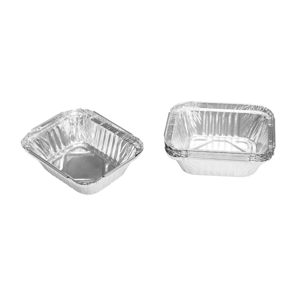 8011 Disposable Food Packing Aluminium Foil Food Container with Clear Lid