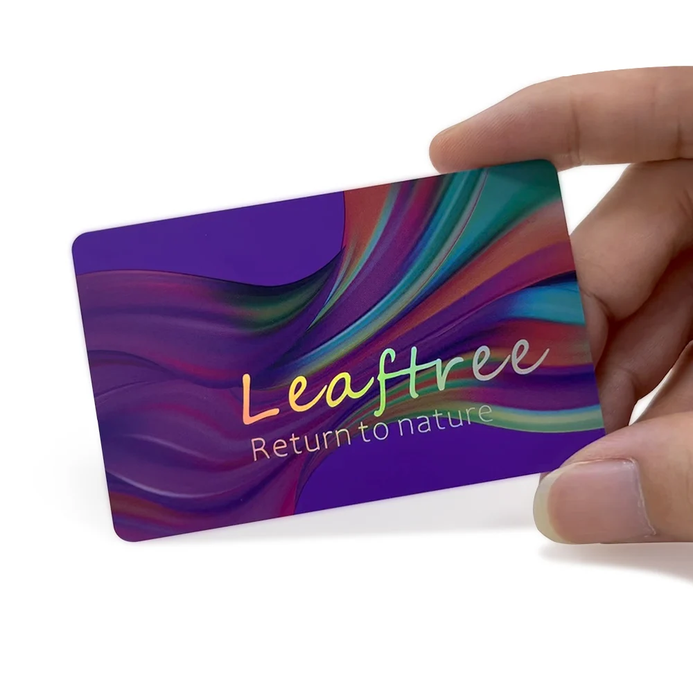 Custom embossed plastic business card with logo Gold stamping business card membership Card