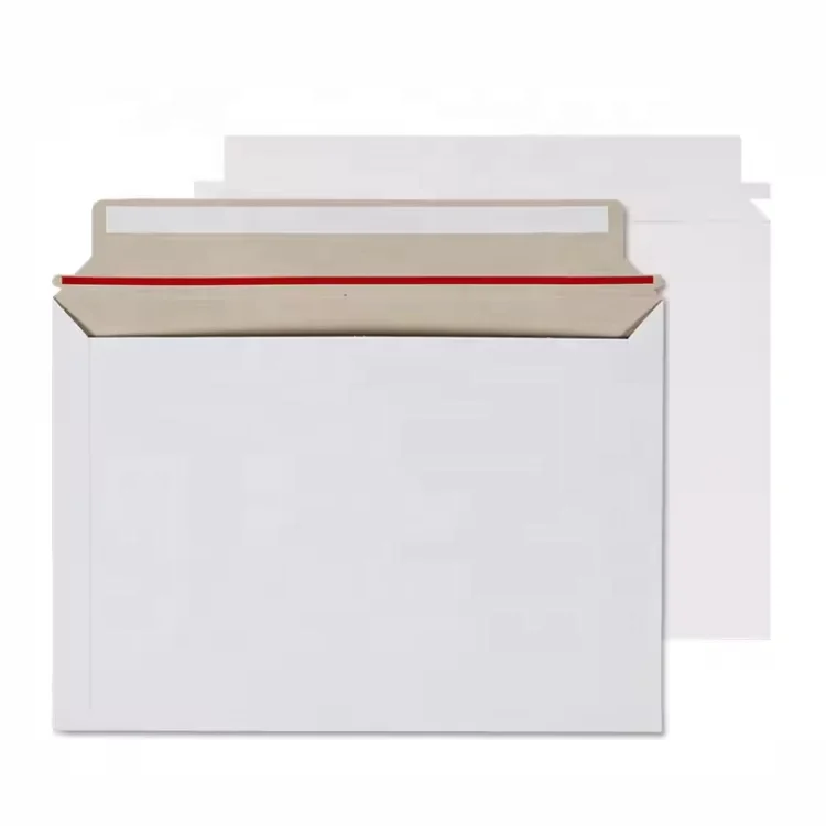 6X8 Inch Self Seal Photo Document Mailers Stay Flat White Cardboard Envelopes White Photography Mailers for CD, Photos, Document