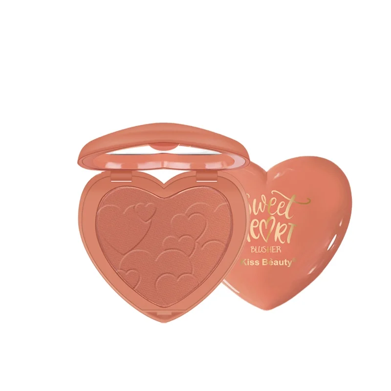 Colorful Face Highlighter and blusher Powder Palette Makeup Brighten Glow Shimmer Highlight Contour Bronzer Heart Shape Blush