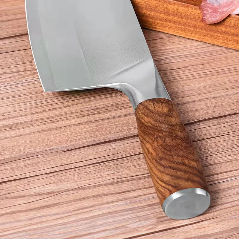 Stainless steel kitchen knife, household sharp slicing knife Chef knife wholesale wooden handle