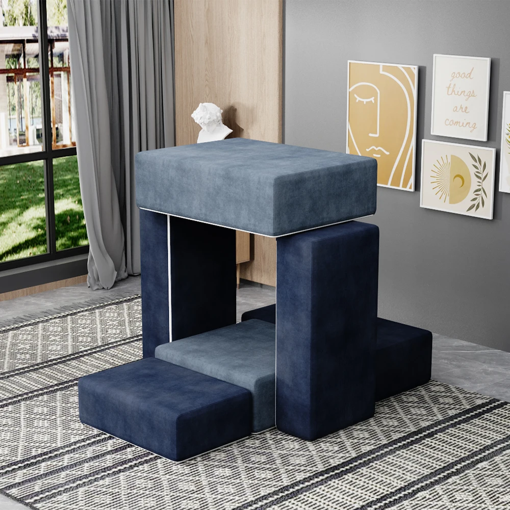 2022 manufactories hot selling customized home soft play fort couch set Safety Building Blocks High Density Foam Sofa