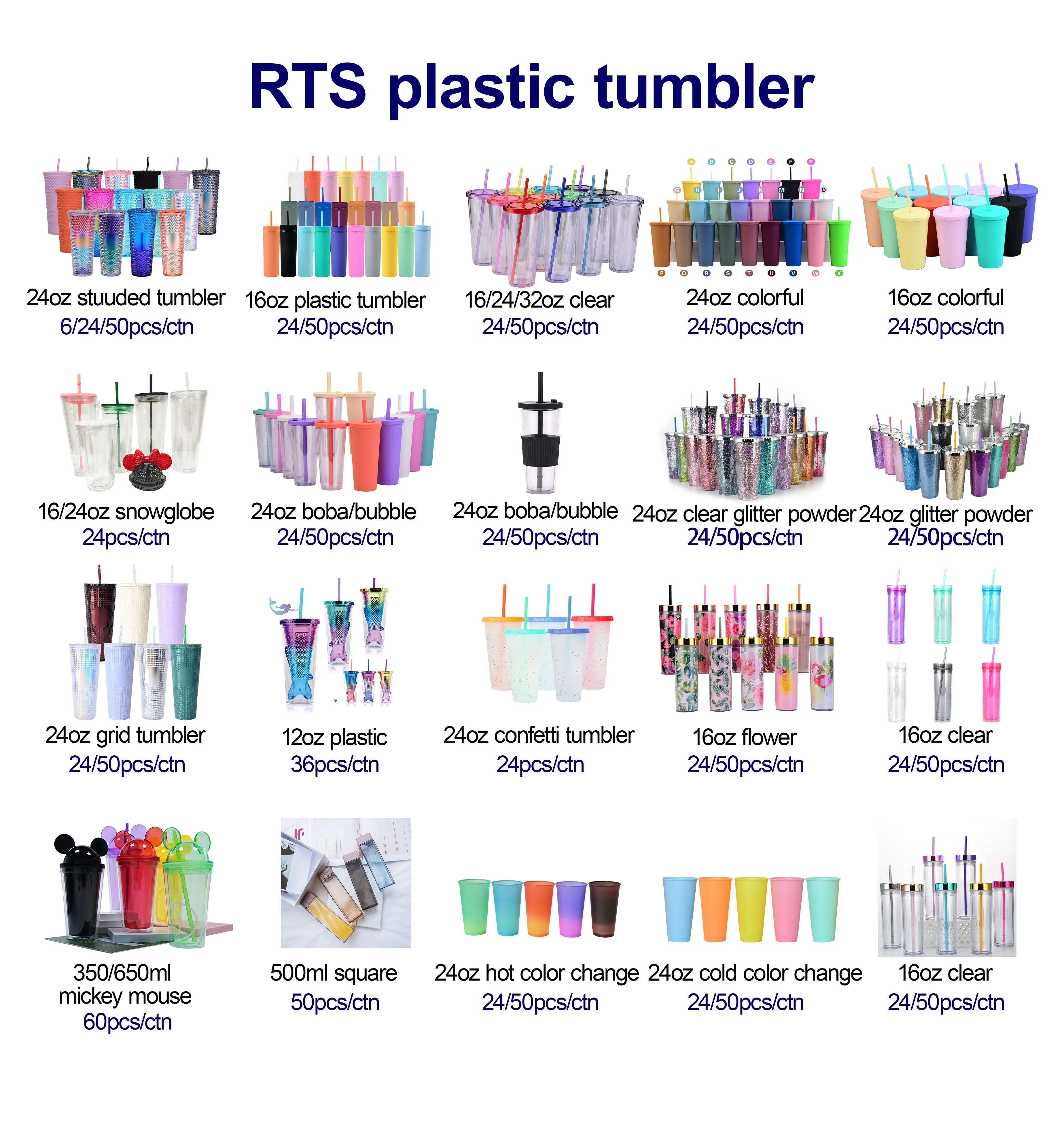 Custom 12oz 16oz 24oz 32oz Reusable Travel Ice Coffee Mugs Double Wall Tumblers Insulate Clear Plastic Cup With Straw And Lid