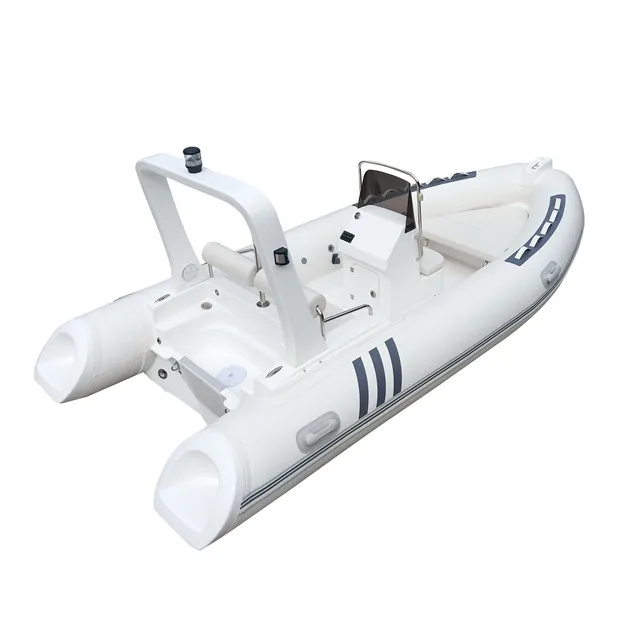 CE Rib Boat16ft Deep V-shape Fiberglass Hull Hypalon or Pvc Tube