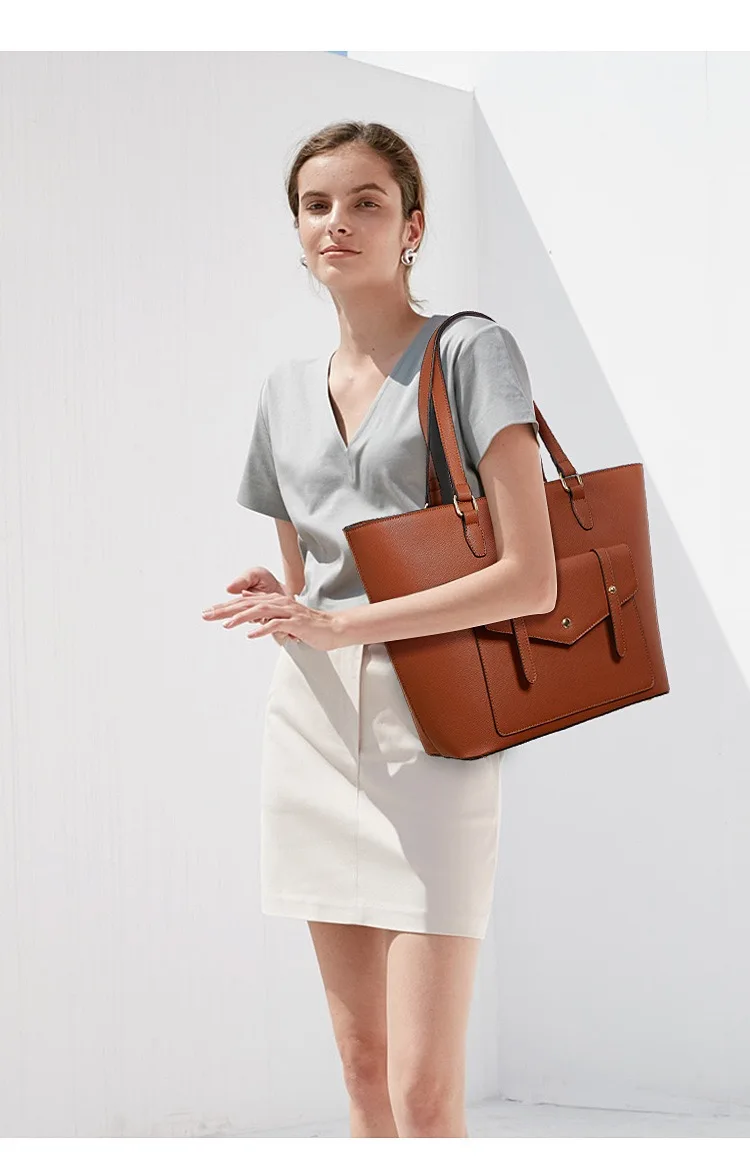 PU material women single shoulder slant backpack handbag set popular in the United States and Canada