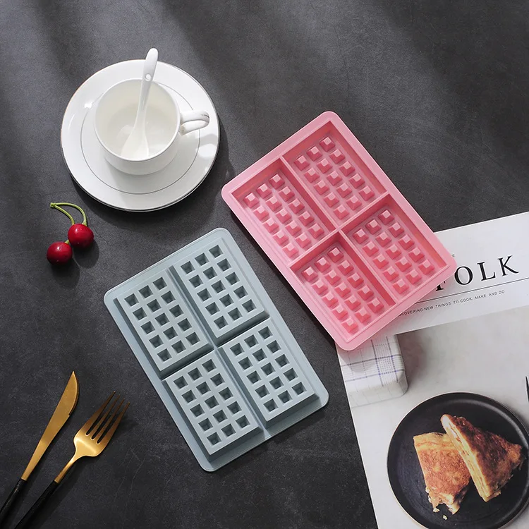 Popular BPA FREE Silicone Waffles Cake Bread Pan Baking Mould Soap Mold