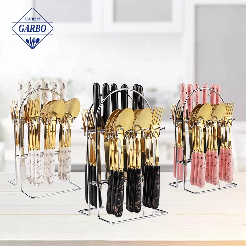 Silver Stainless steel coffee spoon with ceramic long handle stainless steel latte coffee measuring spoon set