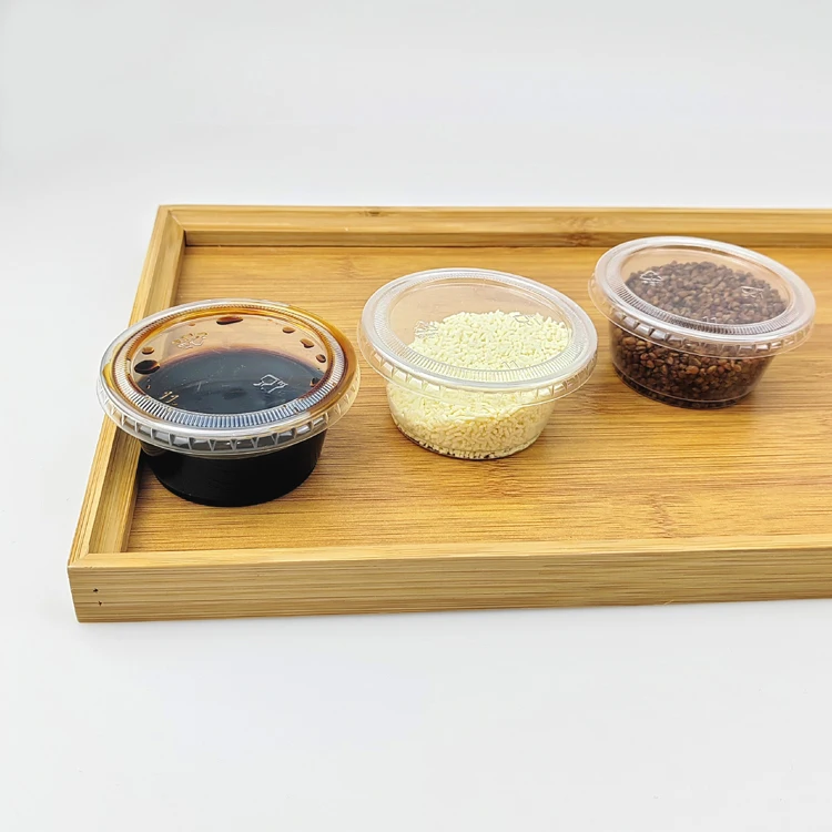 Tengyue Orderpack Plastic Sauce Containers Pp Sauce Dispenser Plastic 3.25Oz Portion Cups With Lids