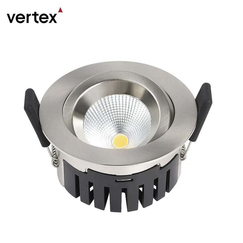 Indoor Different Colors Shell COB Recessed Ceiling LED Down Light Flicker Free Anti-Glare 8W Round COB Downlights